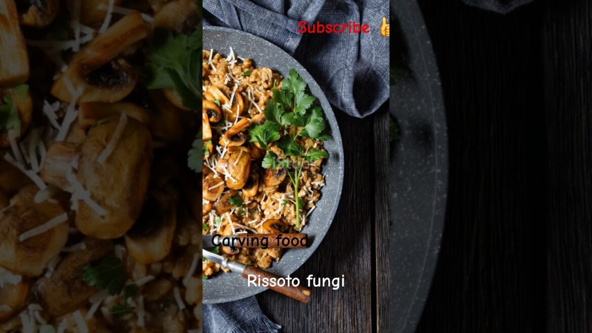 Some carving food Risotto fungi[mushroom Risotto) recipes for seekers #food #crazzychef #italian
