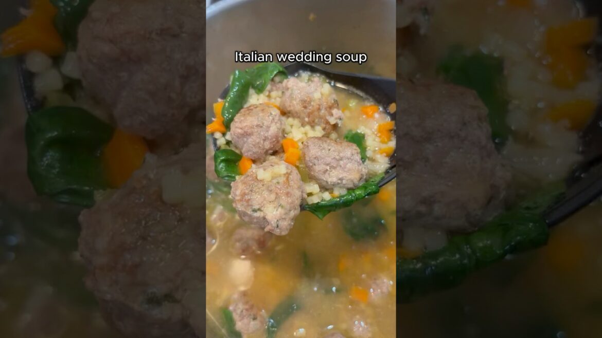 Italian wedding soup, healthy comfort food, all made in just one sauce pan.