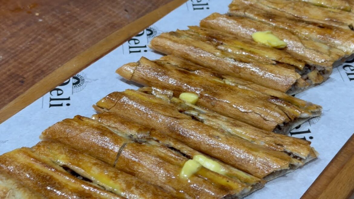 Traditional Bafra Pide, Crispy Flatbread with Butter Shine Traditional Bafra Pide, Crispy Flatbread with Butter Shine