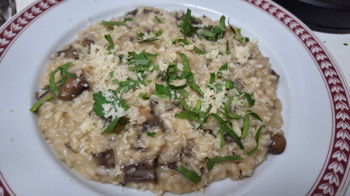 Home-made Mushroom Risotto for budget Meal