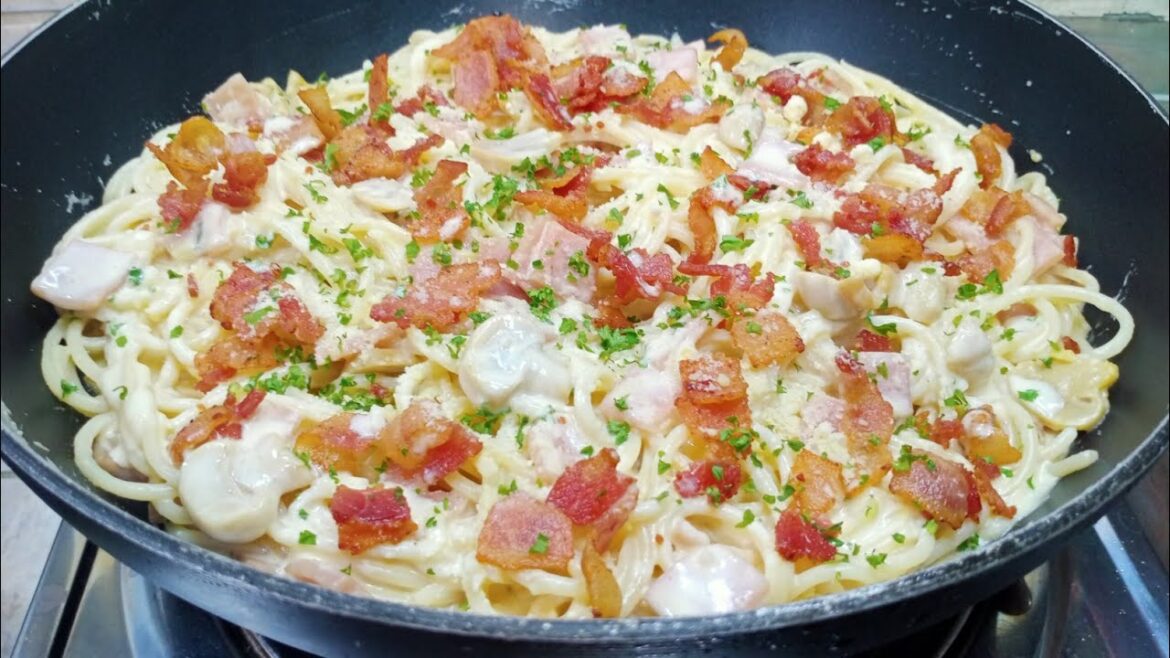 SIKRETO SA SUPER CREAMY, MASARAP AT MALINAMNAM NA PINOY SPAGHETTI CARBONARA! SIMPLE ND EASY LANG!