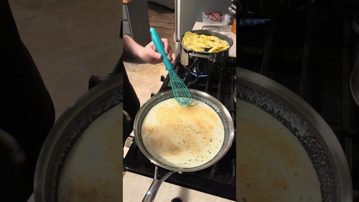 Lobster Ravioli with a Lemon Cream Sauce | Quick 5 Star Dinner Using Inexpensive Ingredients ￼