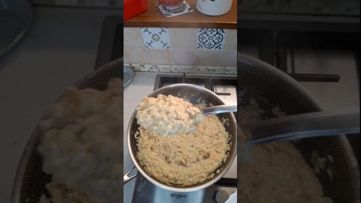 RISOTTO CREMOSISSIMO !         FICHI SECCHI E GORGONZOLA !  #risottorecipe #gorgonzola #italianfood