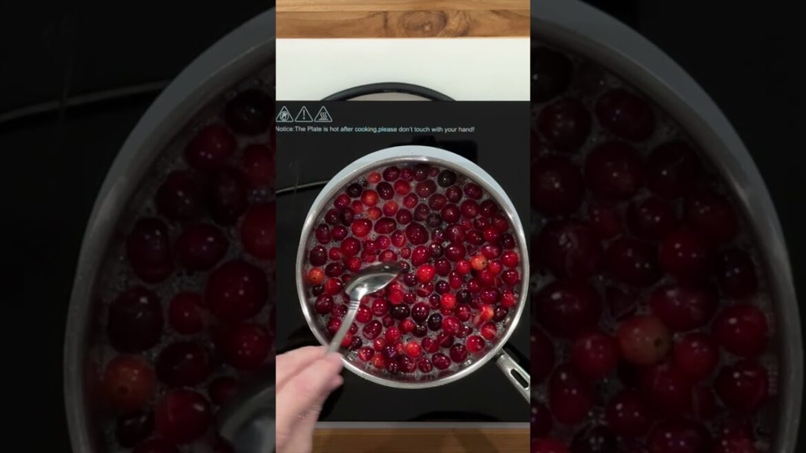 Homemade Cranberry Sauce Recipe | Easy & Delicious Holiday Side Dish. #fyp #cranberries #cooking