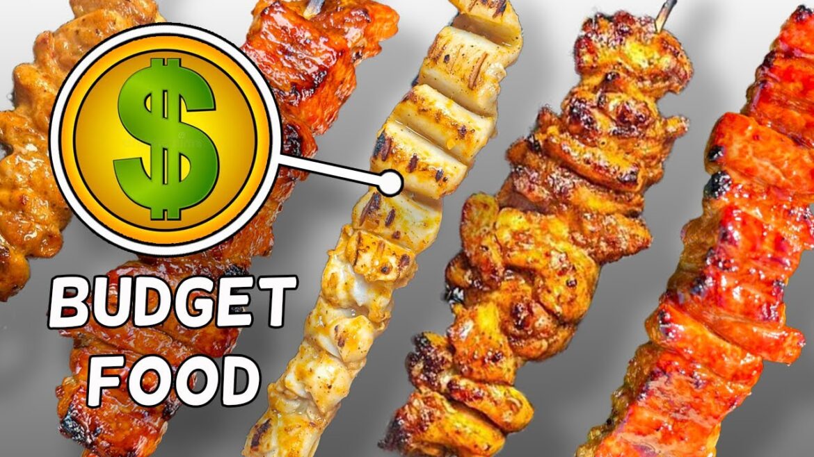 Char Grilled Food on a Skewer by Schueys BBQ