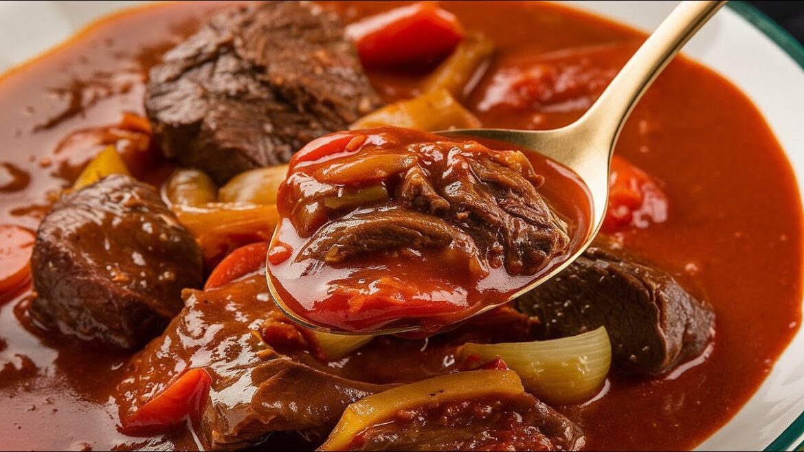 The BEST Beef Stew in the World! Famous Hungarian Beef Paprikash.