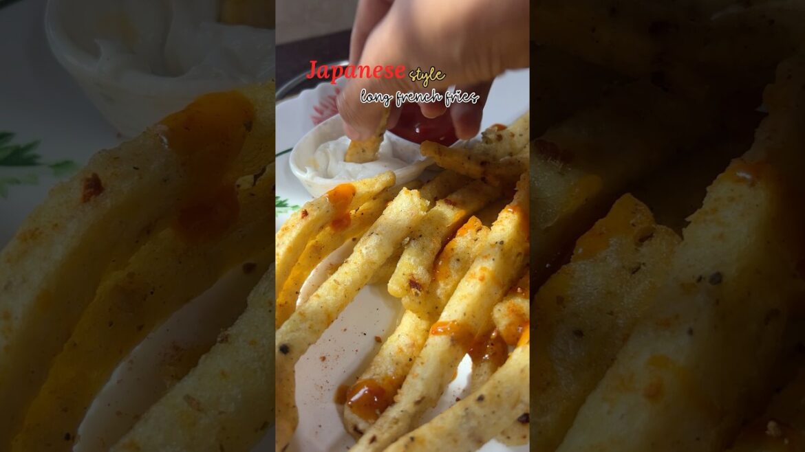 Japanese style long frenchfries || detailed recipe in description box || #food #shortsvideo