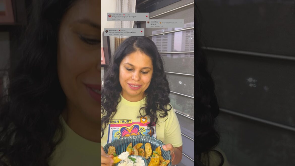 How to make GARLIC HERB YOGURT DIP | Hung Curd Dip | tzatziki dip |  #shorts #trending