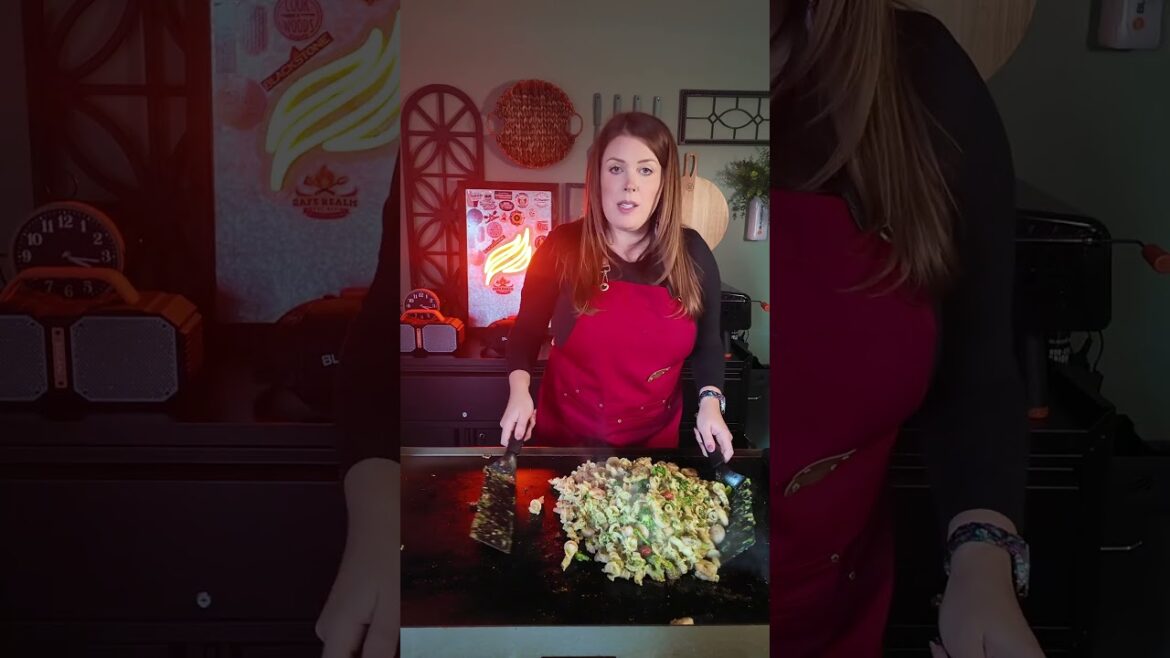 Pesto Shrimp Pasta on the Blackstone Griddle - Date Night Dinner Recipe - Quick & Easy Family Dinner