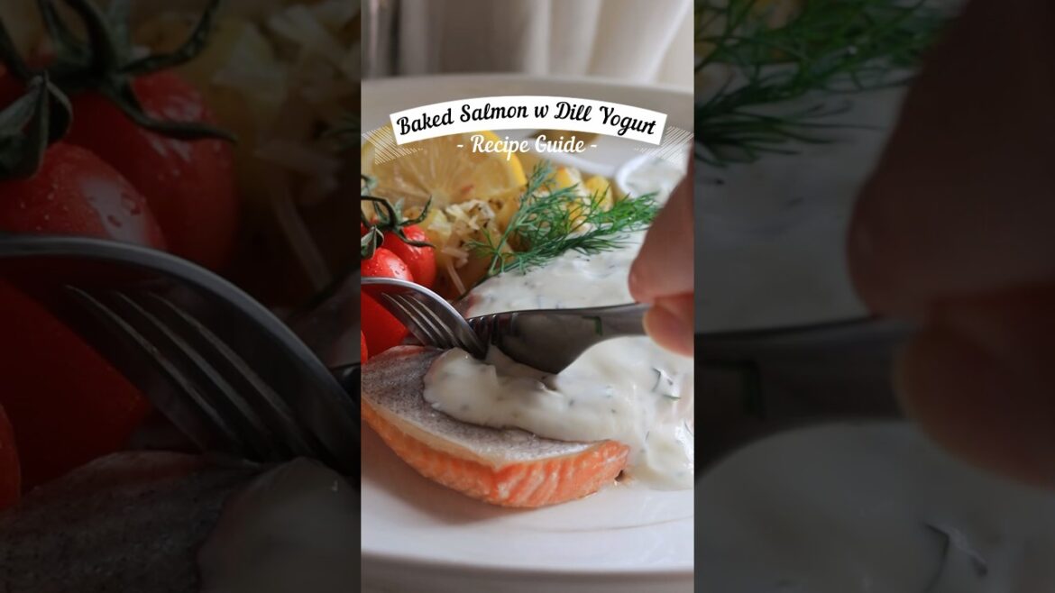 Delicious and Nutritious Baked Salmon w Dill Garnish #recipe