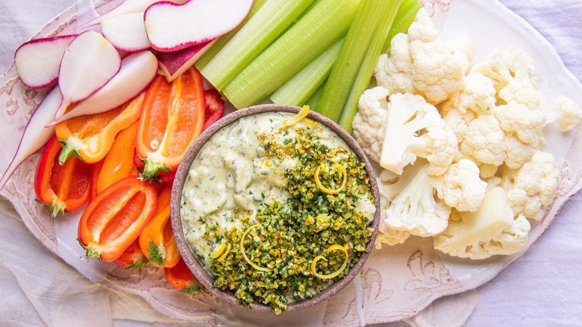 A Tzatziki Sauce Recipe with Pistachio Butter and Herbs (Full recipe in description)