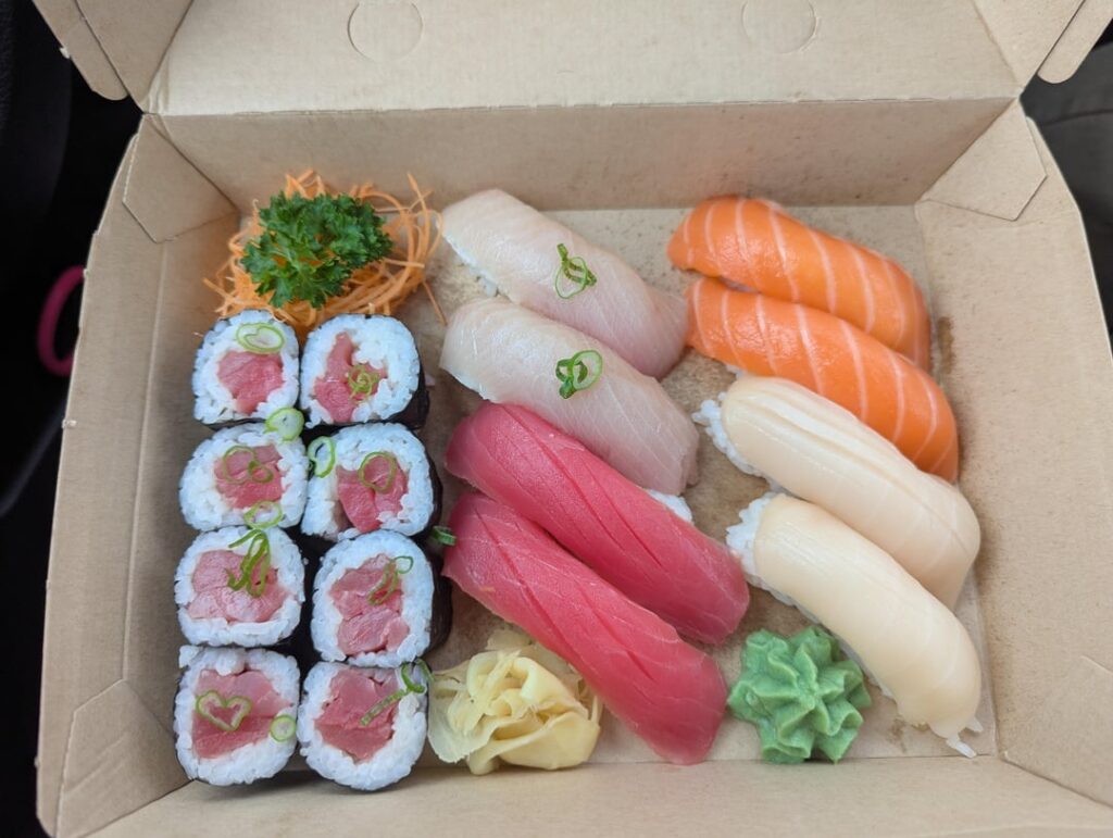 From a newly opened local joint