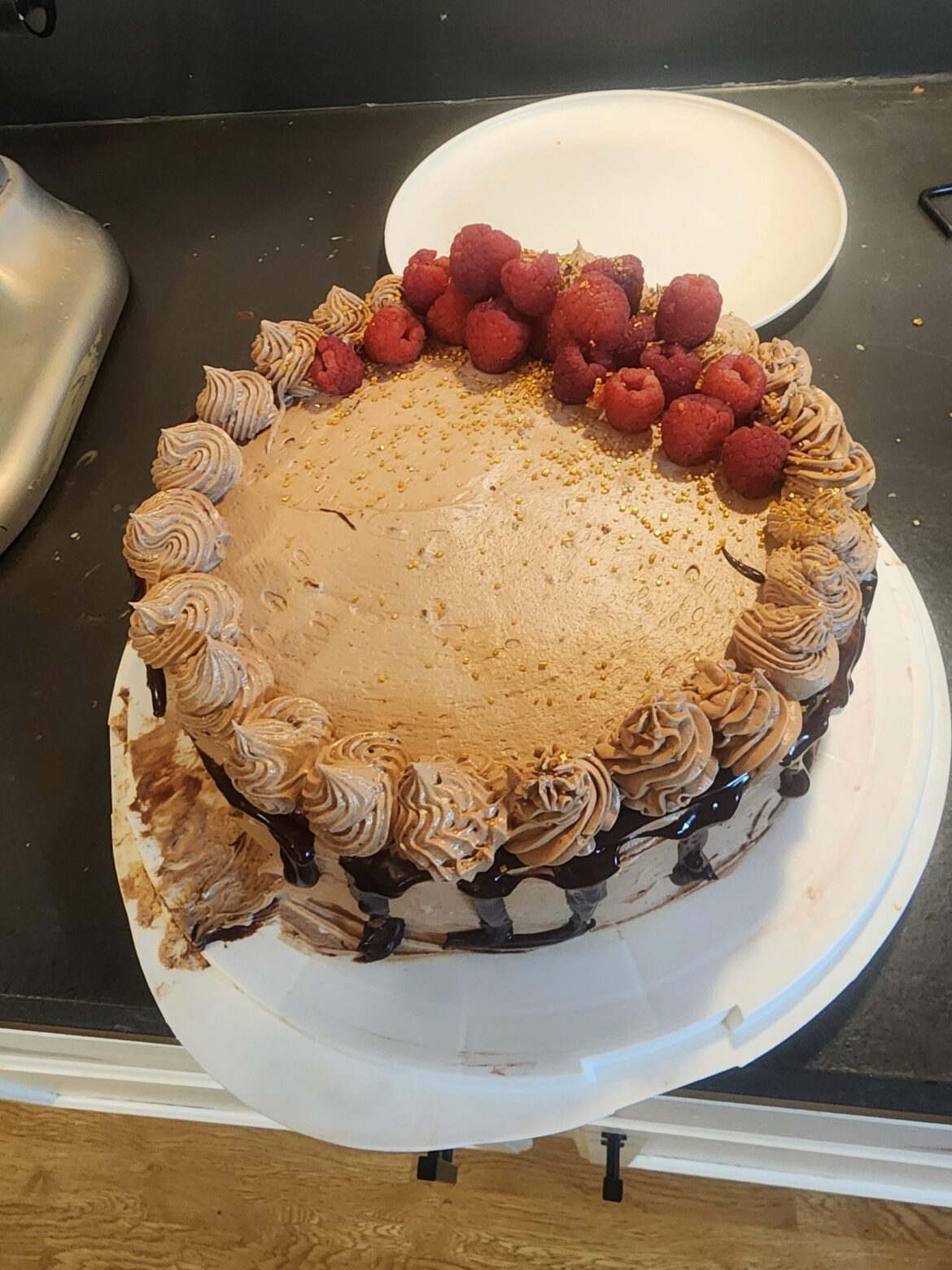 A birthday cake made for my dad and ruined by my dog