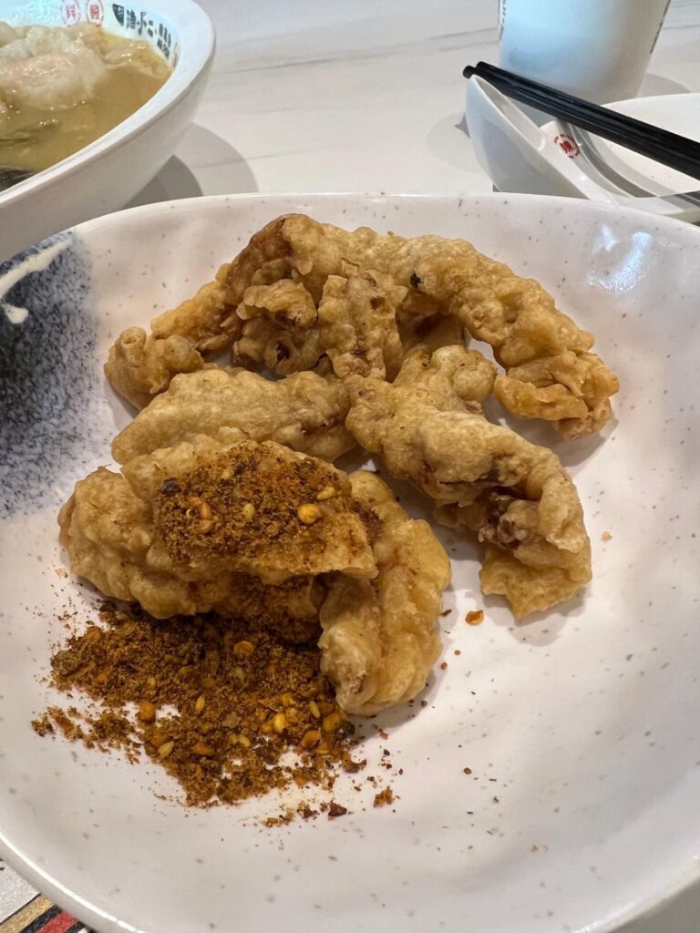 House Sauerkraut Soup Base with Basa fish fillet and cripsy pork belly… so yummy 🤤 at Mr.Fish North York.. My go to soup. 100% recommend..