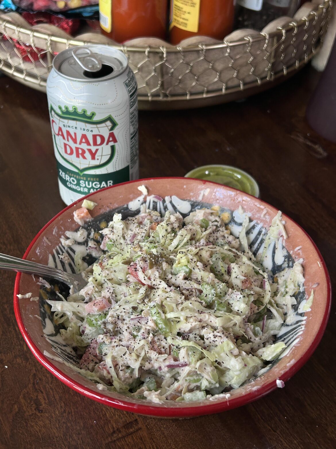 This is my favorite high volume low calorie meal- about 350 calories total