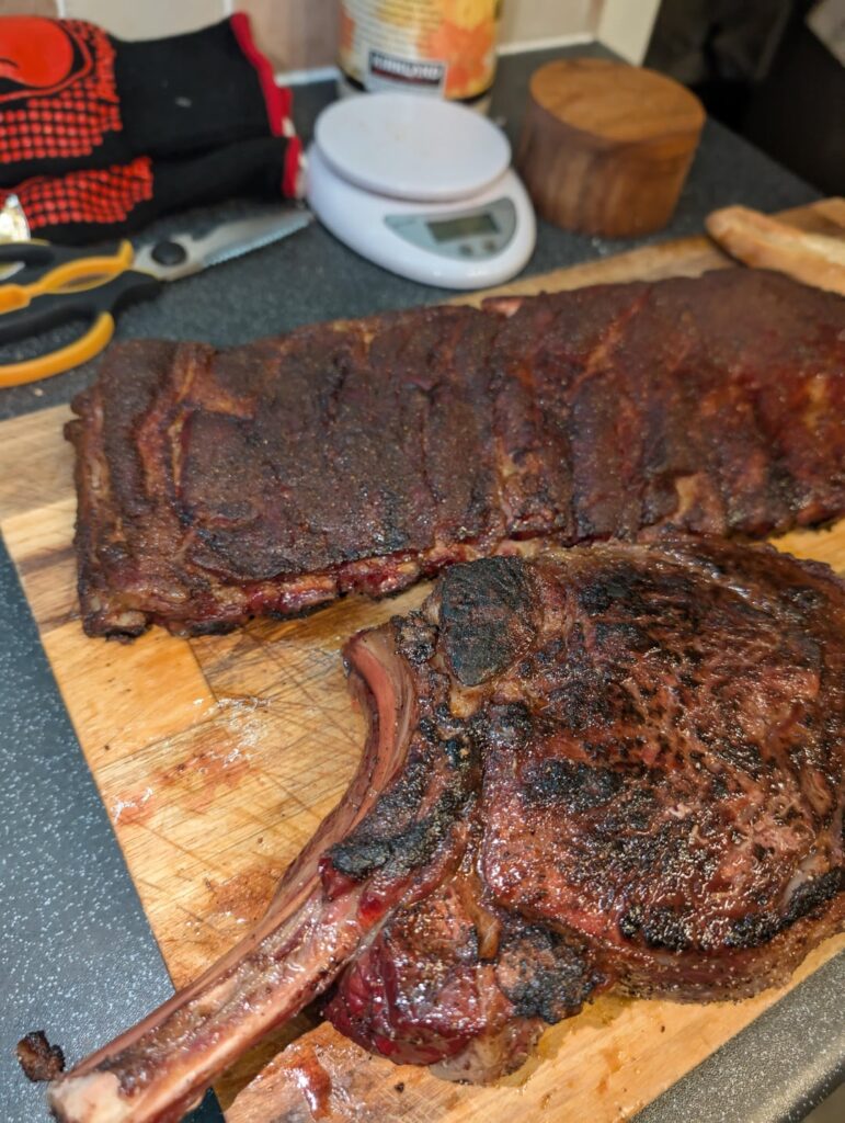First attempt at St Louis ribs (and a cheeky tomahawk steak for good measure) First attempt at St Louis ribs (and a cheeky tomahawk steak for good measure)