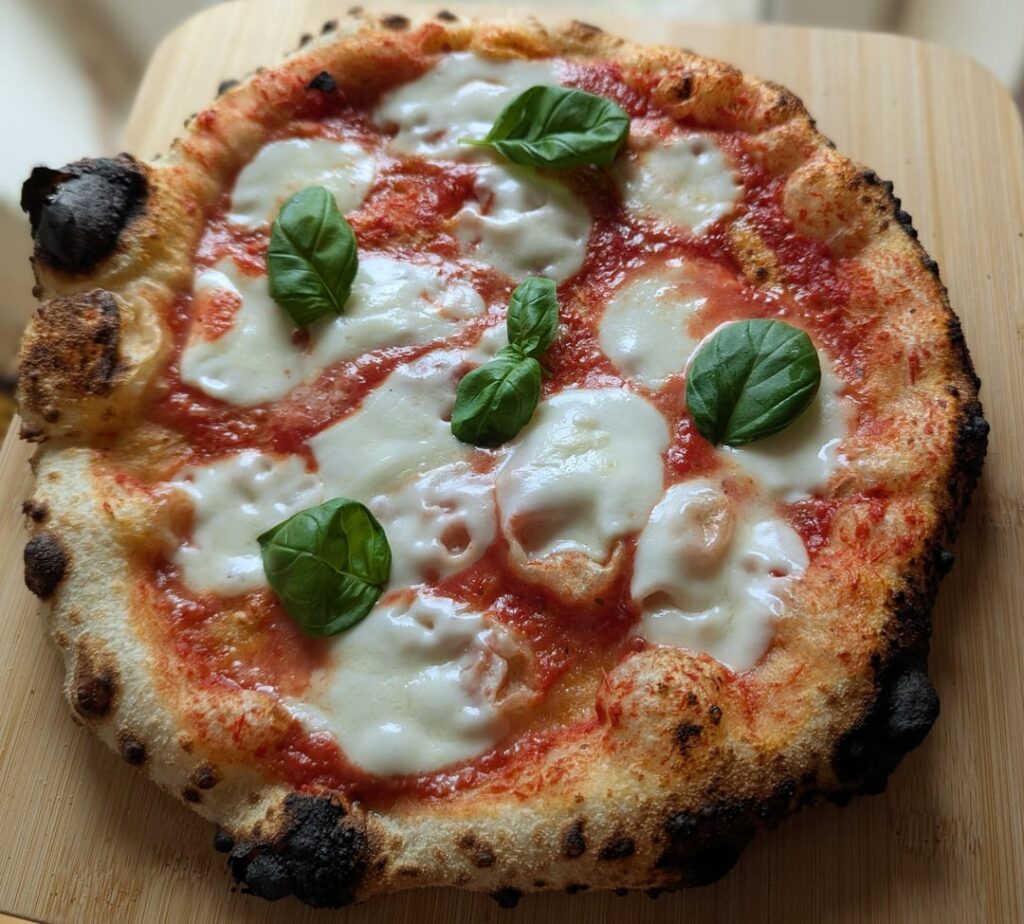 Karu 12G wood cook in the North Yorkshire wind and rain