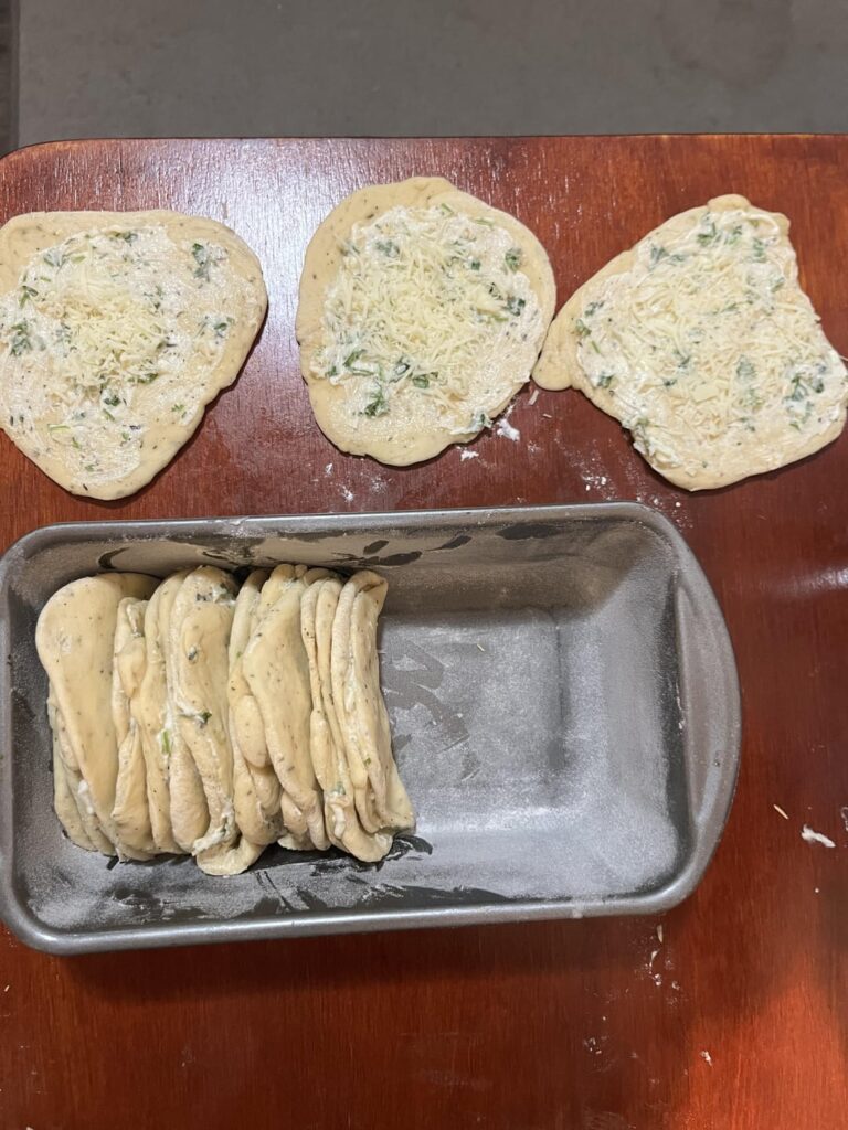 I’m 26 weeks pregnant and I was craving garlic bread, so I made some!