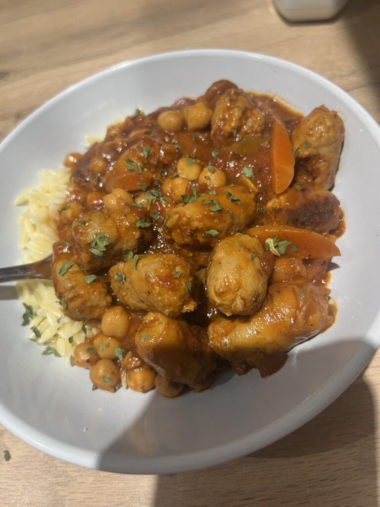 Using up stuff from the cupboard and made a Cajun sausage stew