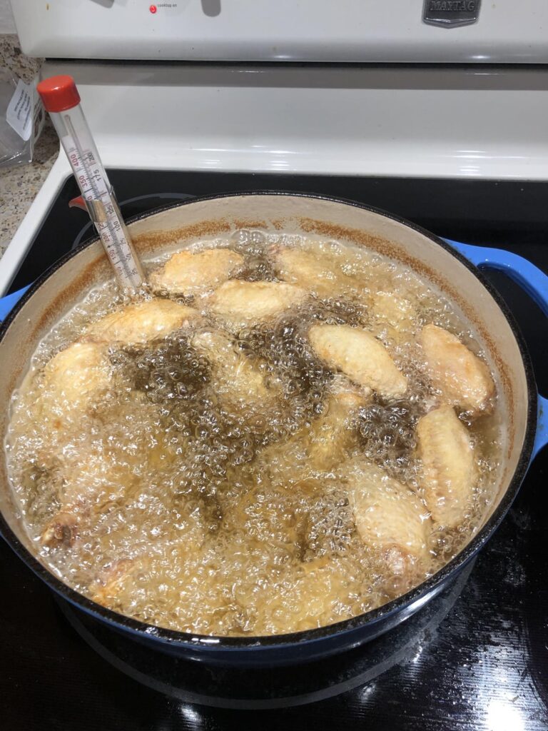 I only deep fry once a year for the Super Bowl