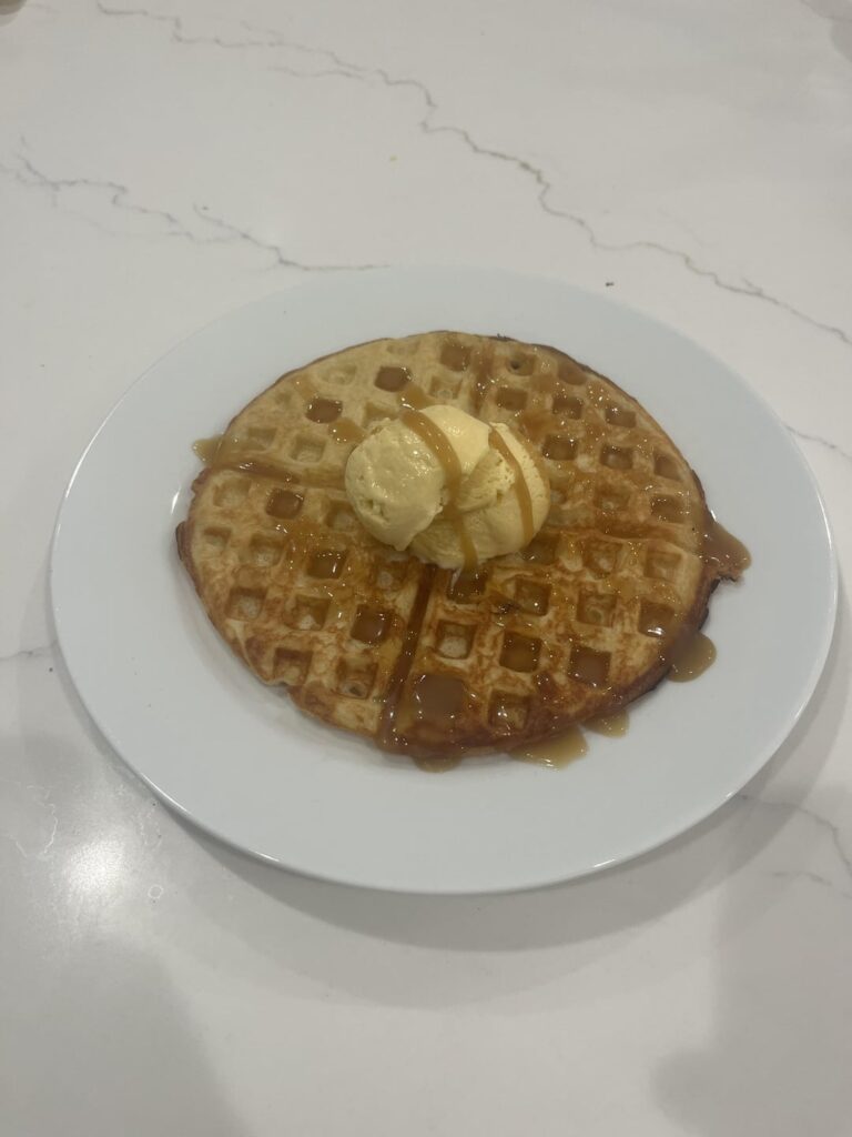 Your daughter doesn’t turn eleven every day, so when she does it calls for a waffle sundae for breakfast
