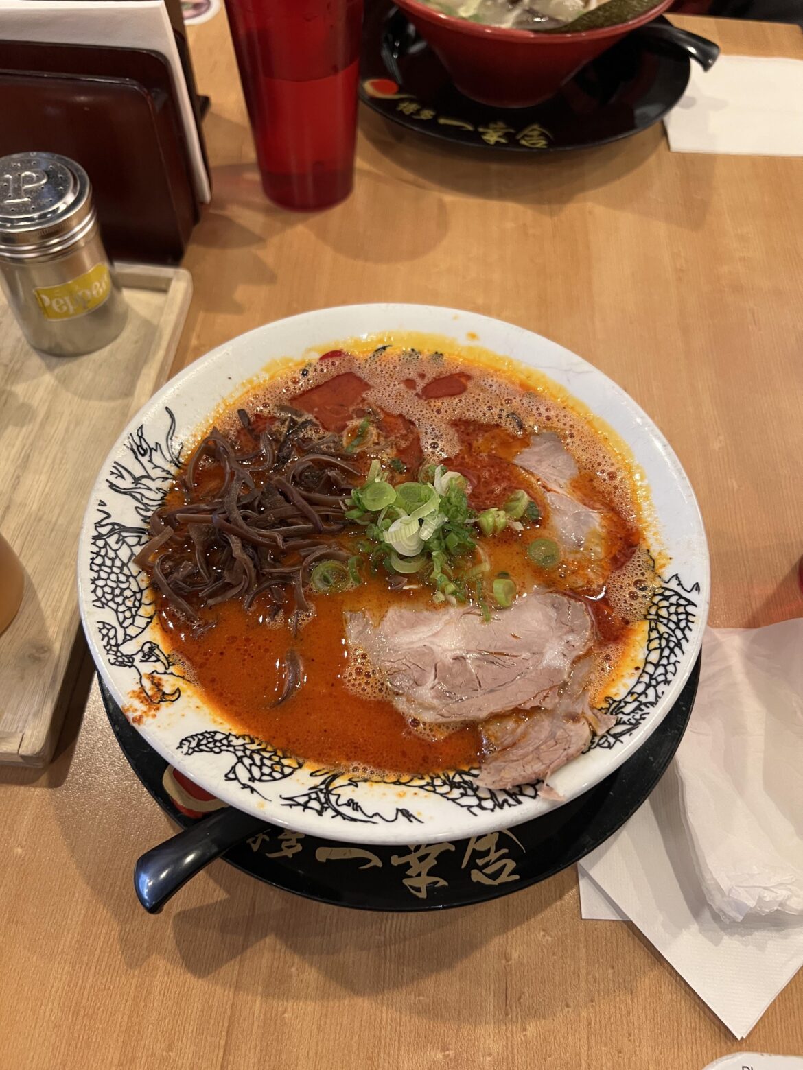 God Fire ramen (level 4) at Ikkousha Ramen