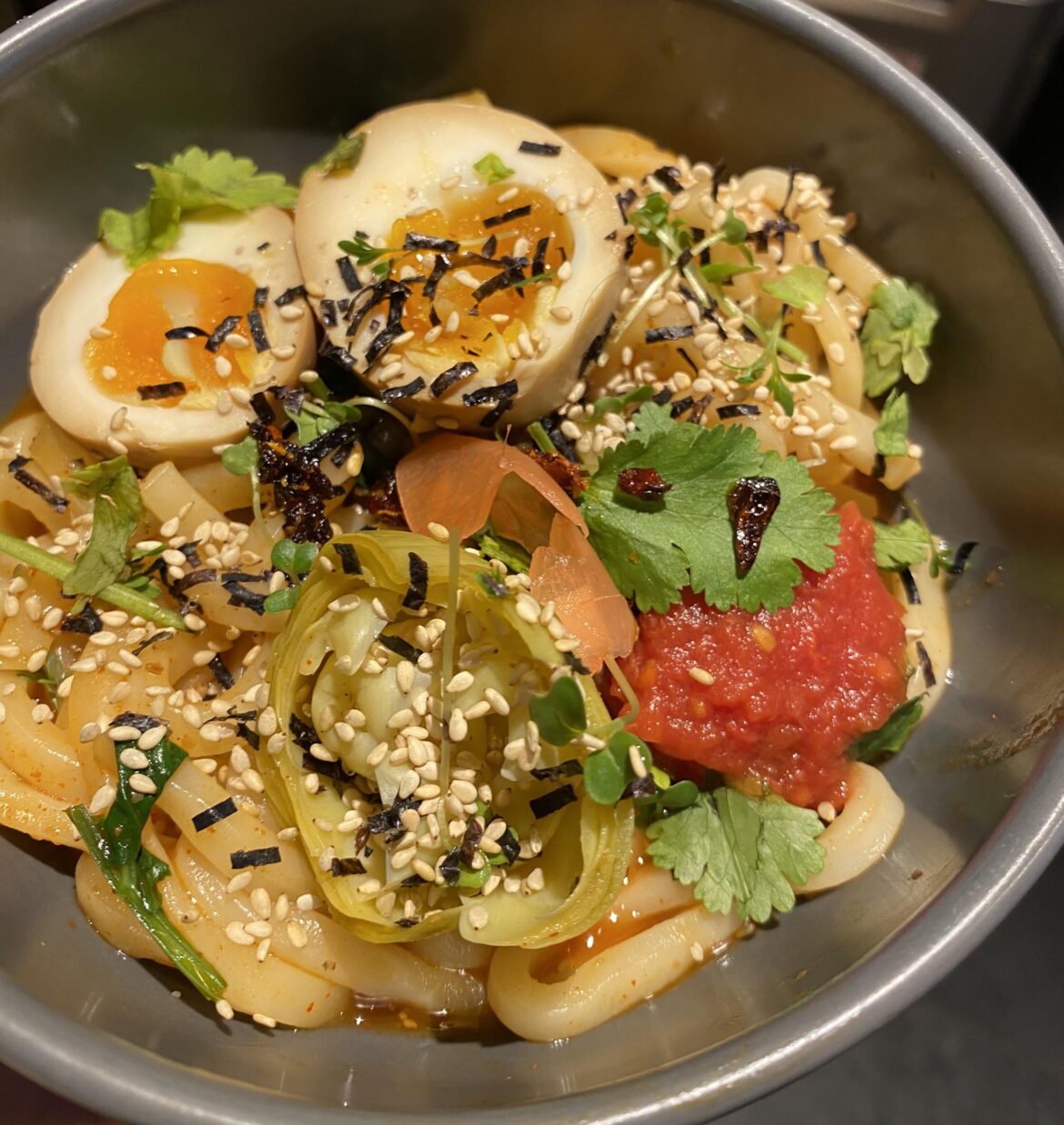 Quick udon after a long, cold day