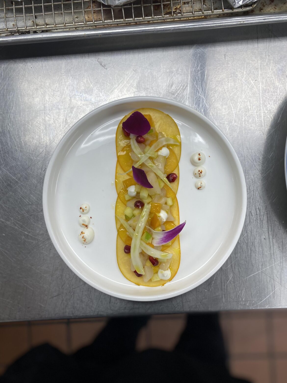 Scallop and persimmon ceviche