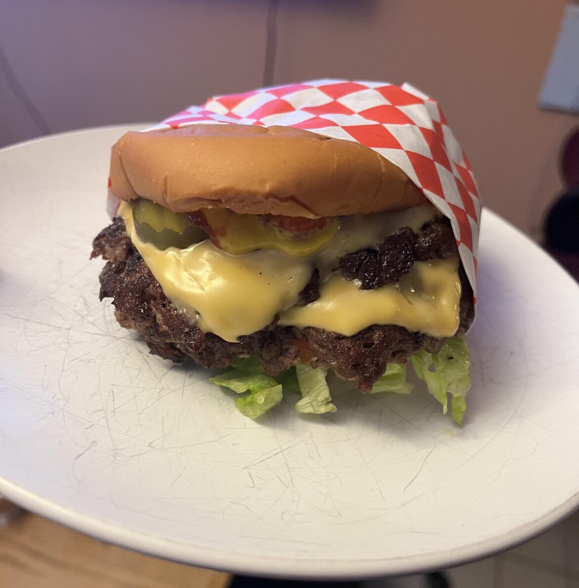 Made my neighbor a burger