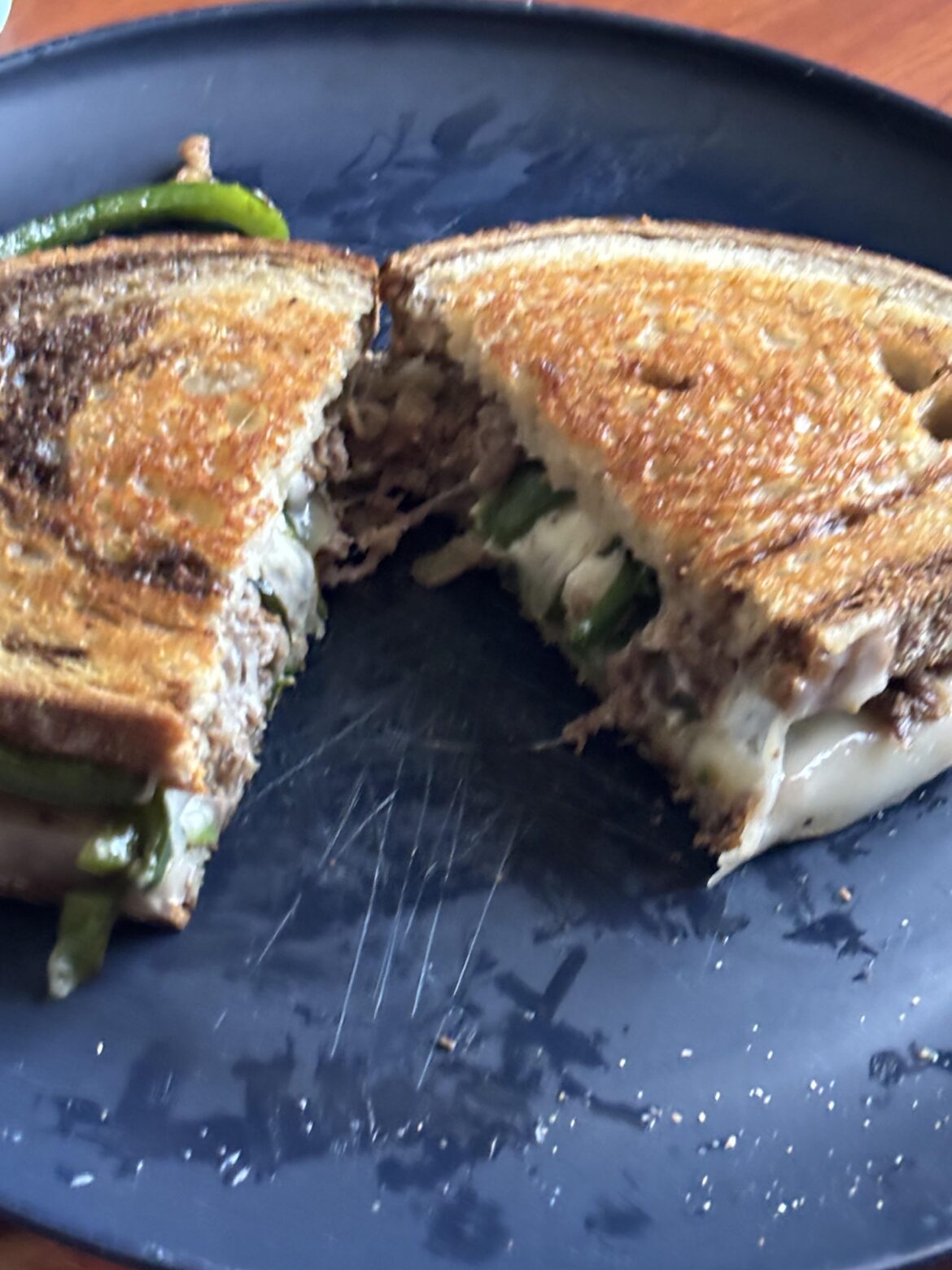 Pattymelt on marble rye, made by me.