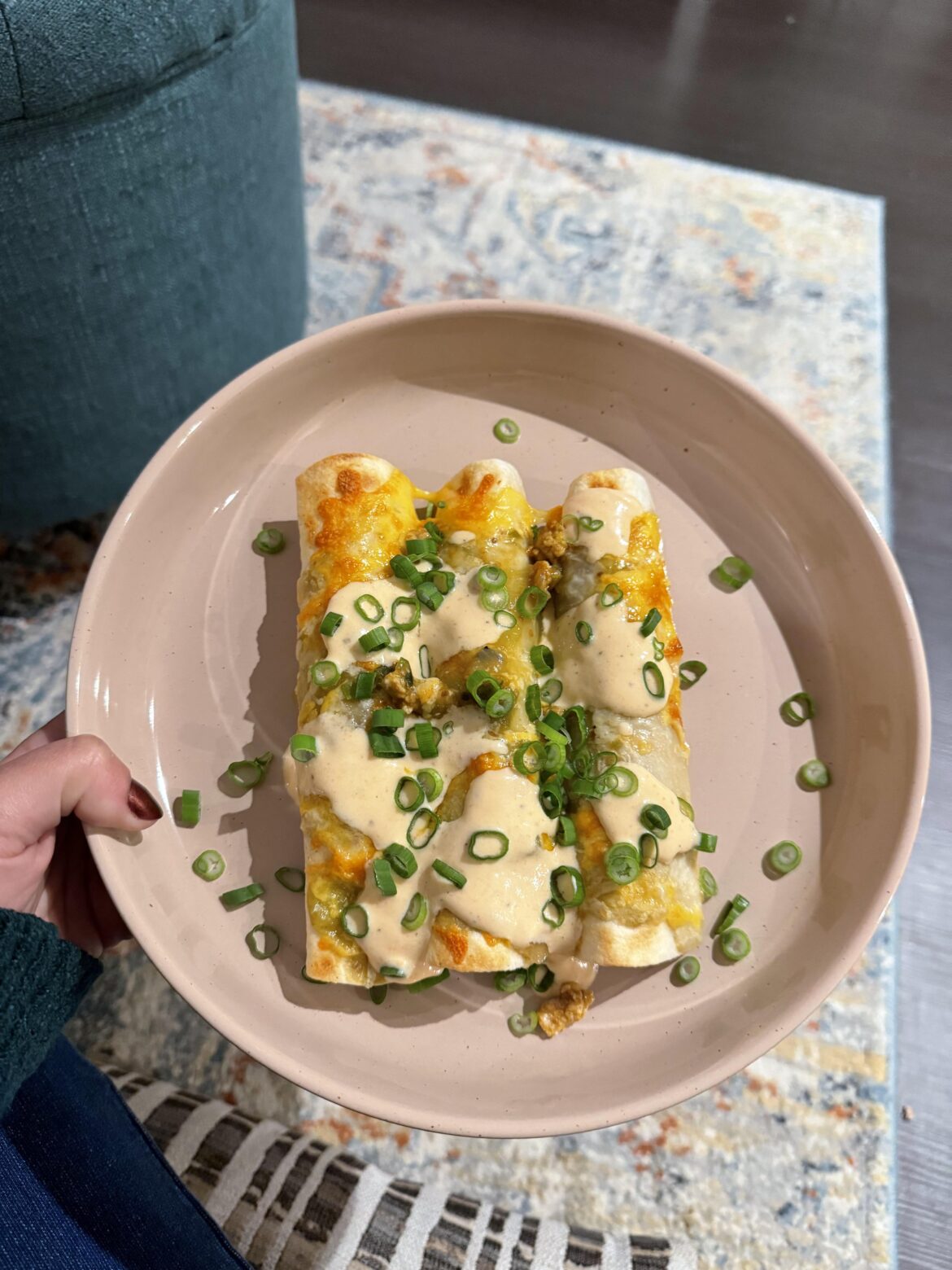 One Pan Turkey Enchiladas Verdes