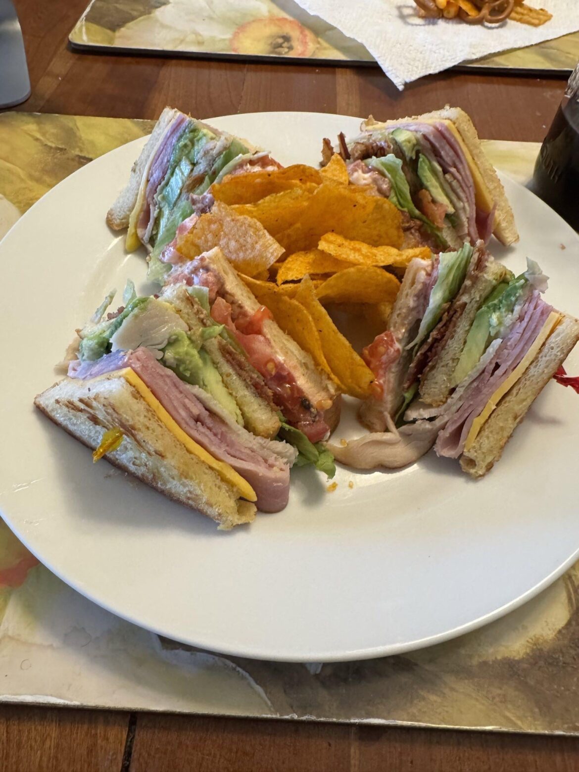 This club is hereby established [homemade club sandwich for Mitch Hedberg’s birthday]