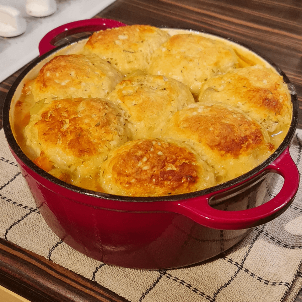 First time my dumplings have come out as a full lid rather than disappointingly patchy coverage.