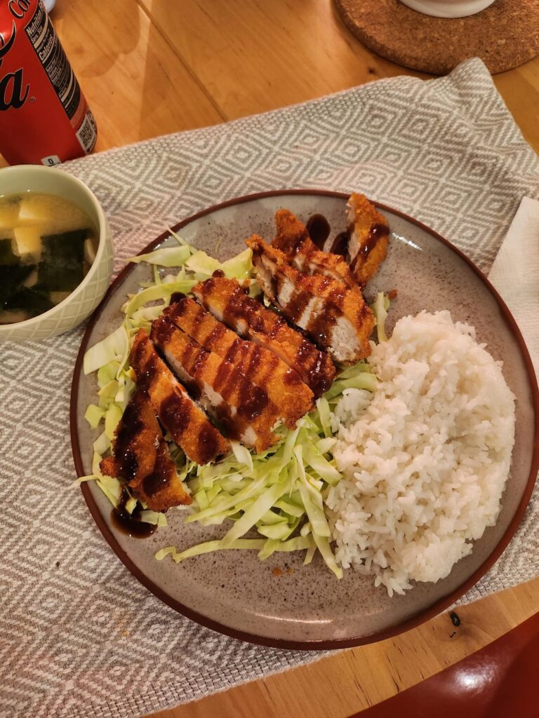 Chicken katsu for me and my bb sis