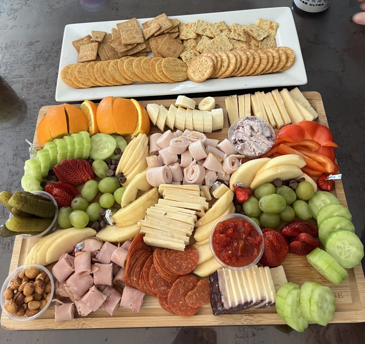 A board so big you need a separate plate just for crackers. 😋