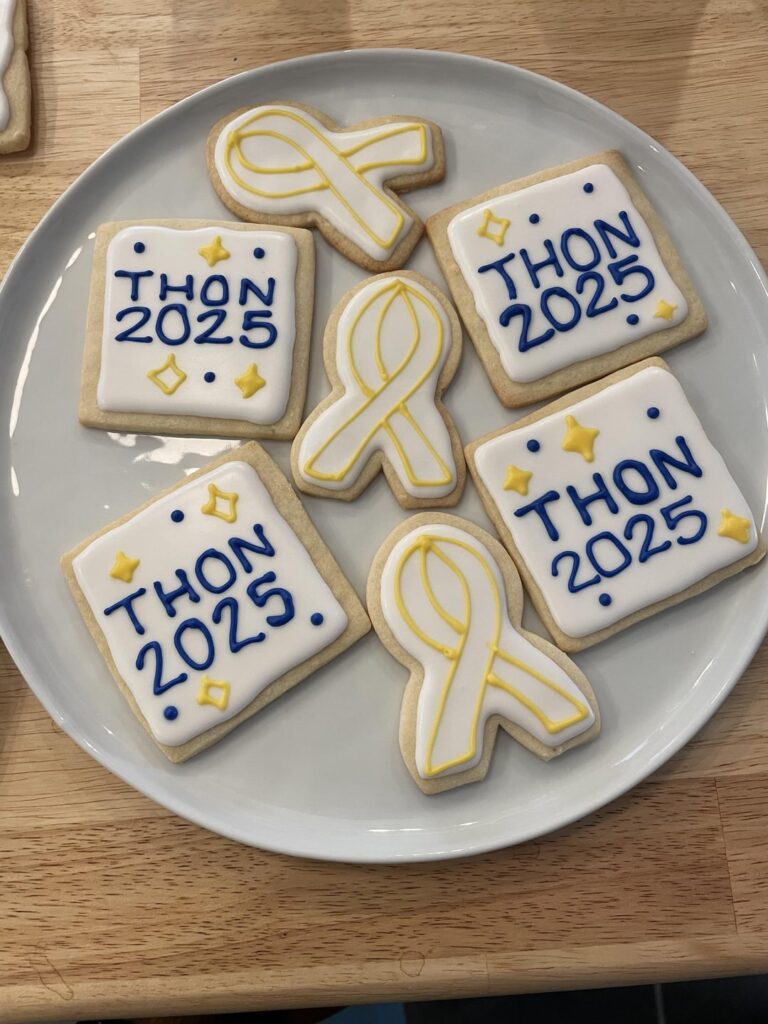 Still a novice but here are some cookies I made for THON this weekend to benefit childhood cancer awareness