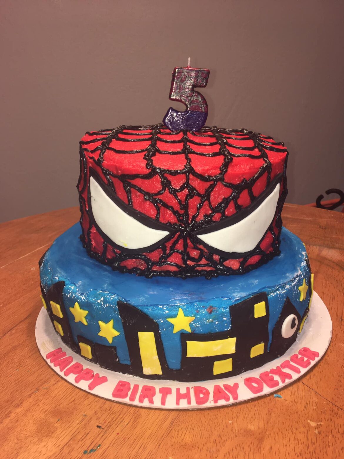 I made this cake completely from scratch for my step son, not exactly perfect, but him and his mom were so happy<3