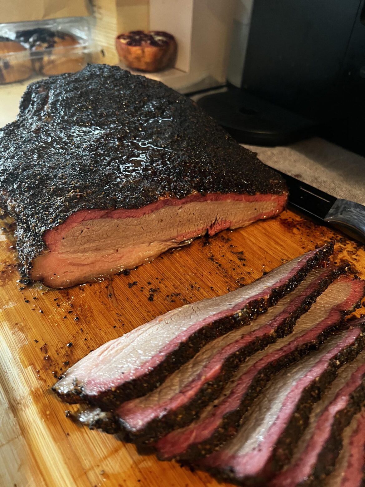 16lb brisket, roughly a 16hr smoke time