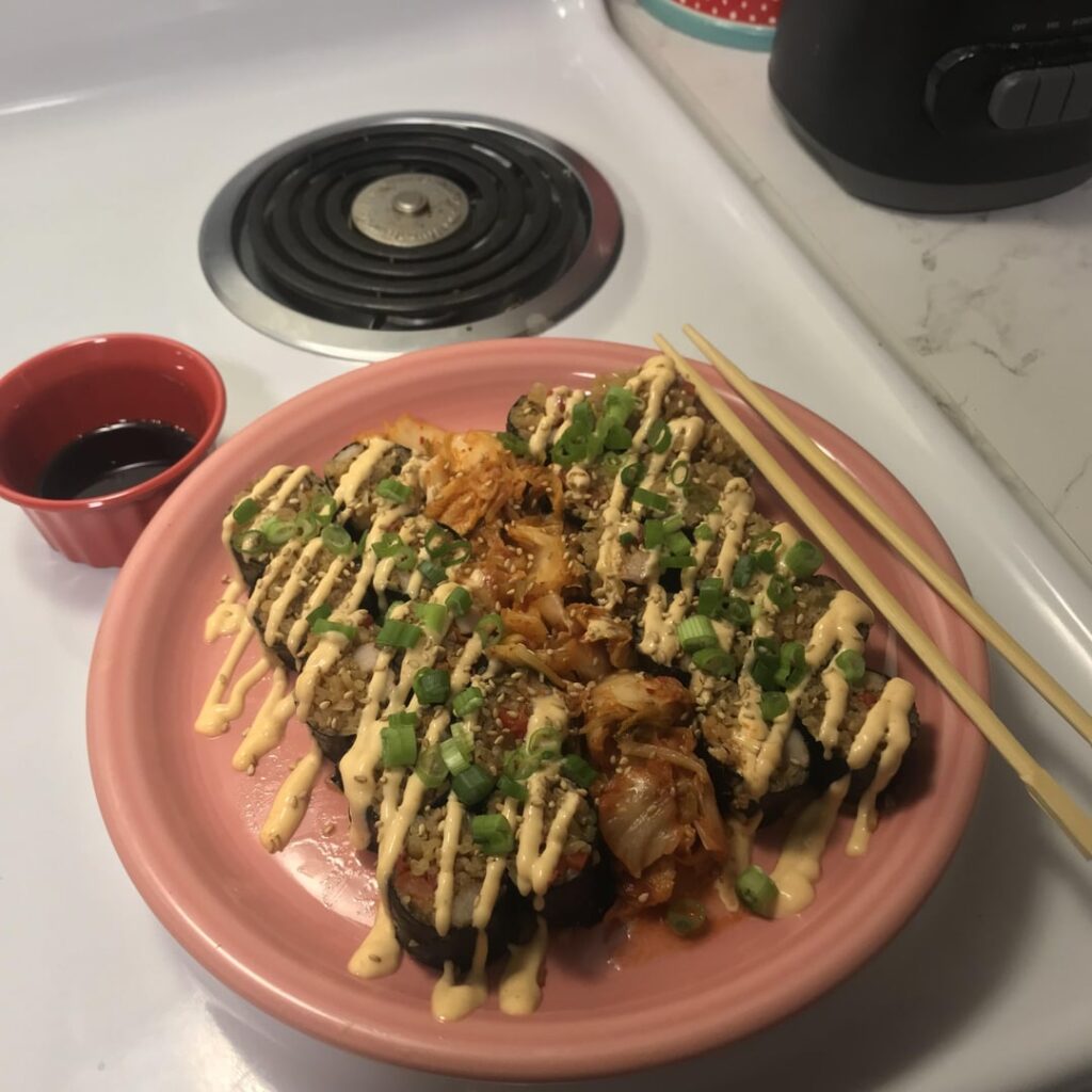 Just got off, turned leftovers into some bomb shit