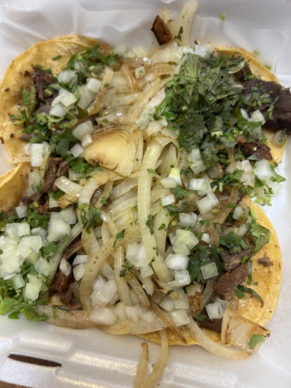 Asked for extra onions at the taqueria, bless them