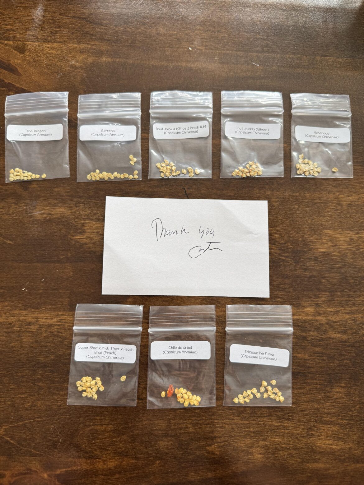 First order from White Hot Peppers! Big thanks to that guy!