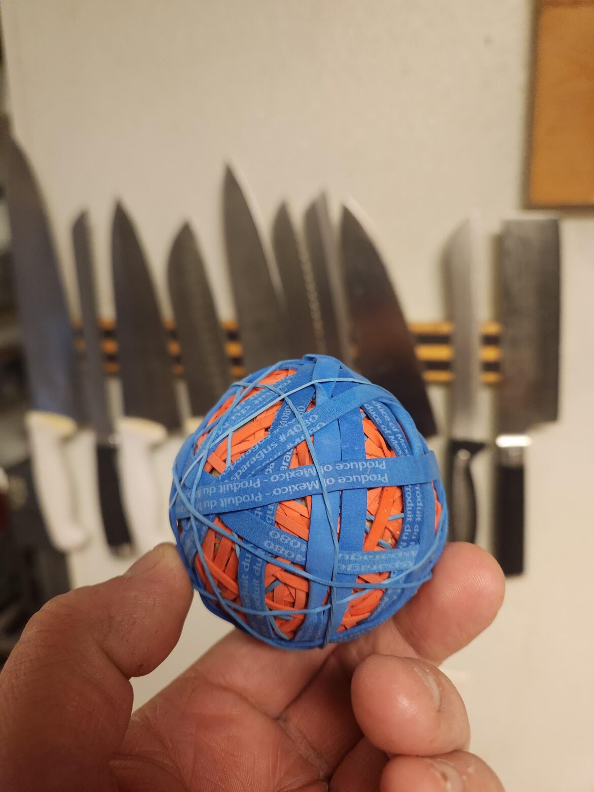 Start a rubber band ball in your kitchen. They are strangely good for morale.