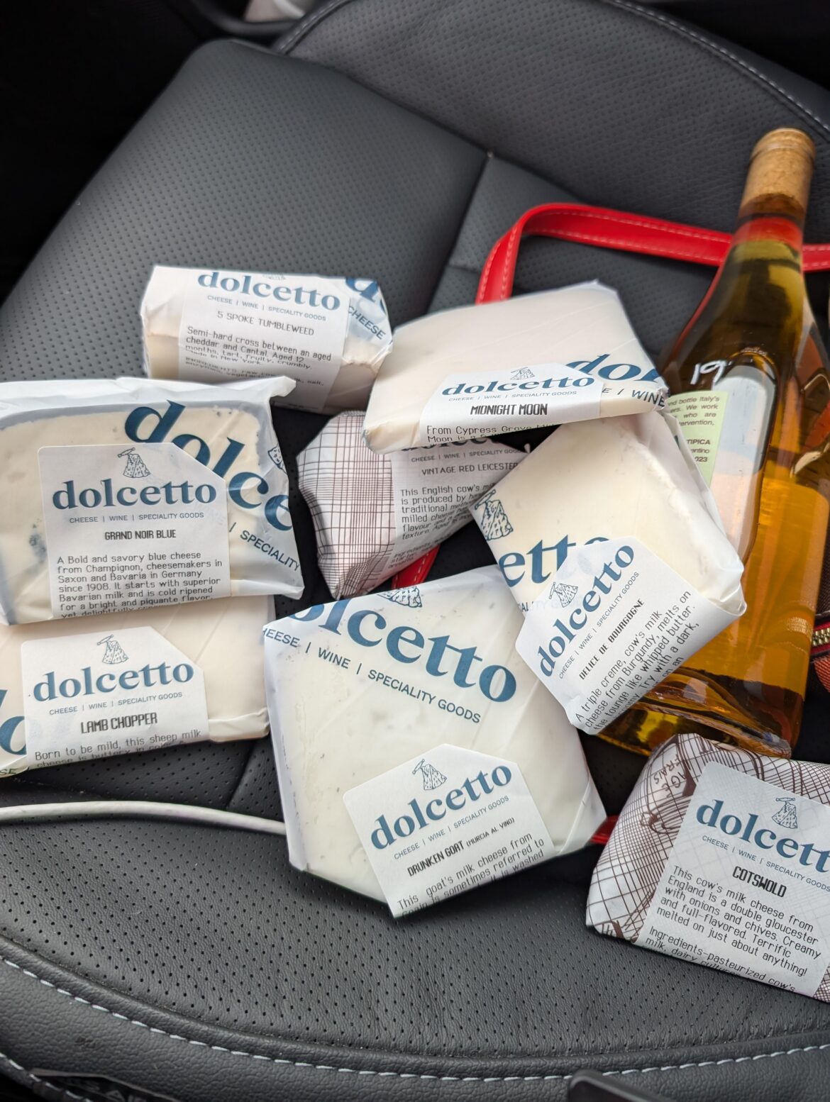 For NYE we're staying home, making pizza from scratch and eating cheese. Here's what we will be having: Tumbleweed Cheddar, Grand Noir Blue, Red Leiceister, Cotswold, Drunken Goat, Midnight Moon, Delice, and Lambchopper. You can never have enough cheese.