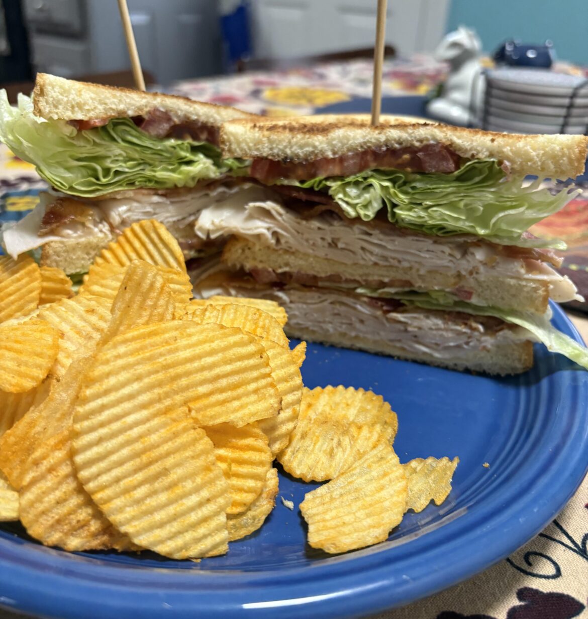 ridiculous snow day club sandwich for my husband