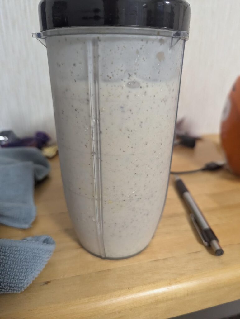 Orange tofu smoothie - with club soda