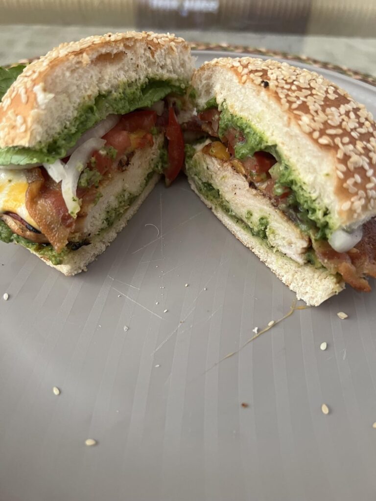 Spicy ranch grilled chicken sandwich