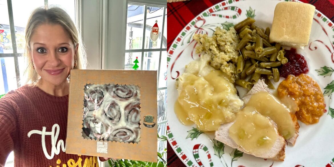 REVIEW: Family Tries Cracker Barrel $130 Thanksgiving Meal, Worth It REVIEW: Family Tries Cracker Barrel $130 Thanksgiving Meal, Worth It