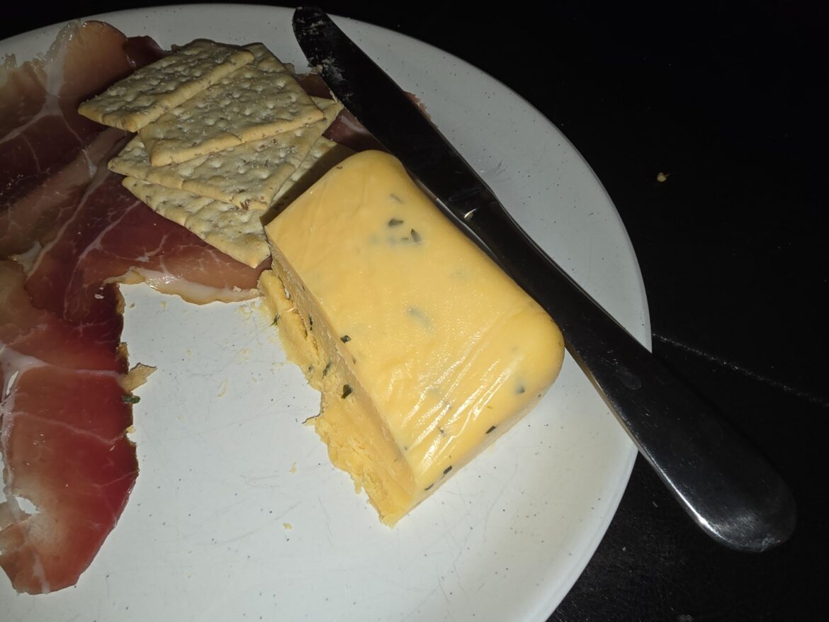 Cotswold double Gloucester with chive and green onion. Definitely a new favourite!