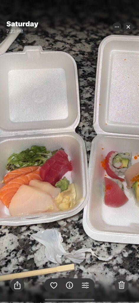 Not a fan of sushi rolls but discovered I am a fan of nagiri and sashimi :)