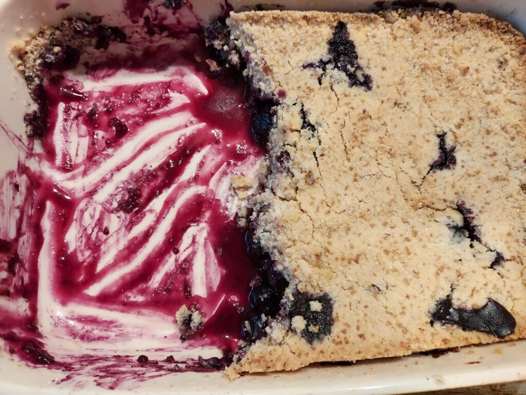 Blueberry crumble I made this afternoon